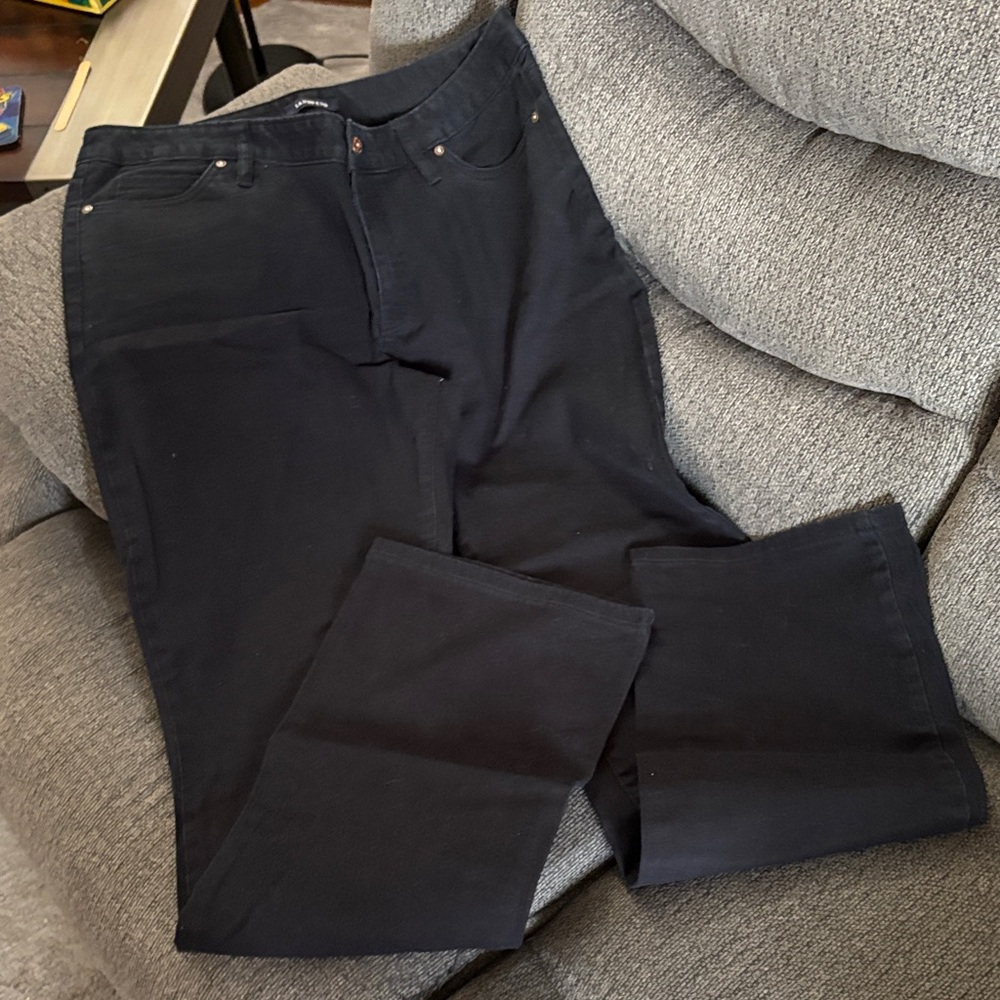 Lands' End Women's Black Relaxed Pants